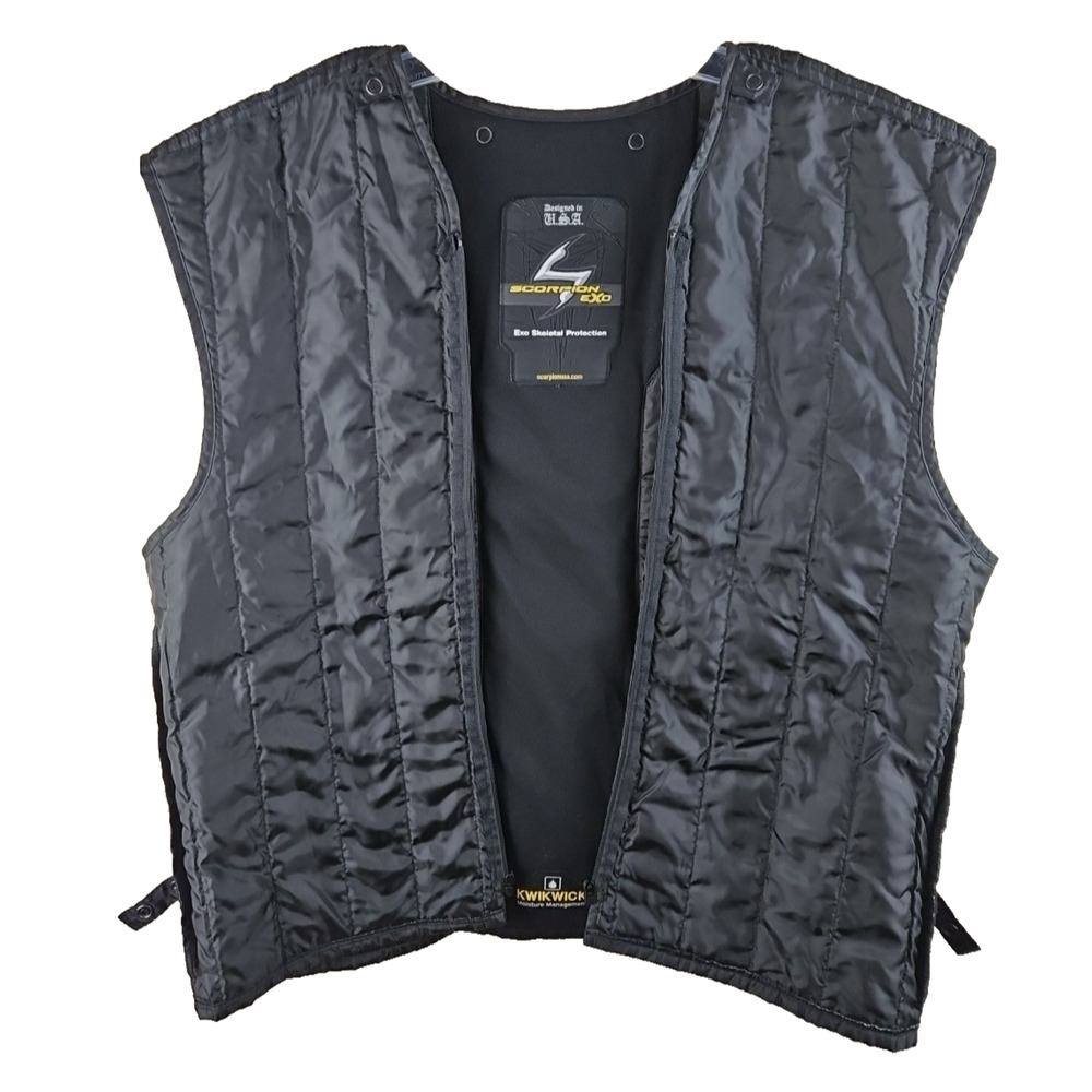Scorpion Exo Skeleton Motorcycle Vest Liner size Large Liner only Black Puffer